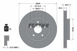 Stabdžių diskas TEXTAR 92156503