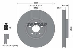 Bremžu disks TEXTAR 92161005 (pārdošanas vienība - 1 gab.)