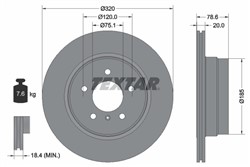 Гальмівний диск TEXTAR 92161103
