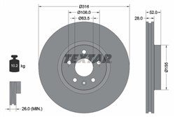 Bremžu disks TEXTAR 92162303 (pārdošanas vienība - 1 gab.)_2