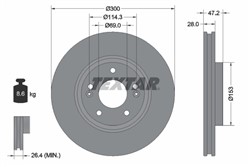 Bremžu disks TEXTAR 92166503 (pārdošanas vienība - 1 gab.)_2