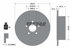 Bremžu disks TEXTAR 92167800 (pārdošanas vienība - 1 gab.)_2