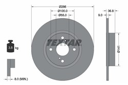Bremžu disks TEXTAR 92169203 (pārdošanas vienība - 1 gab.)_2