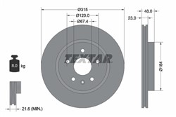 Bremžu disks TEXTAR 92187303 (pārdošanas vienība - 1 gab.)_0