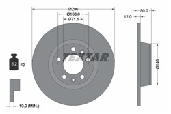 Bremžu disks TEXTAR 92195803 (pārdošanas vienība - 1 gab.)_0