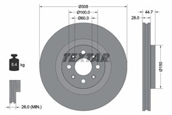 Bremžu disks TEXTAR 92202203 (pārdošanas vienība - 1 gab.)_2