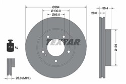Bremžu disks TEXTAR 92203203 (pārdošanas vienība - 1 gab.)