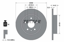 Bremžu diski TEXTAR 92205503