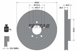 Bremžu disks TEXTAR 92205605 (pārdošanas vienība - 1 gab.)