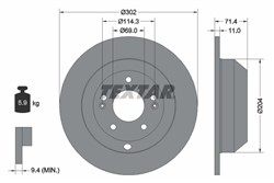 Bremžu disks TEXTAR 92223403 (pārdošanas vienība - 1 gab.)_0