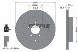Bremžu disks TEXTAR 92223603 (pārdošanas vienība - 1 gab.)_0