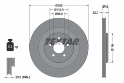 Bremžu disks TEXTAR 92241803 (pārdošanas vienība - 1 gab.)