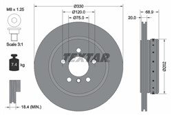 Divdaļīgs bremžu disks TEXTAR 92265925 (pārdošanas vienība - 1 gab.)_0