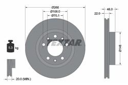 Bremžu disks TEXTAR 92269003 (pārdošanas vienība - 1 gab.)