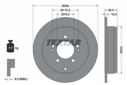 Bremžu disks TEXTAR 92271003 (pārdošanas vienība - 1 gab.)