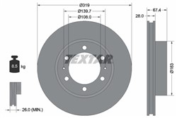 Bremžu disks TEXTAR 92274903 (pārdošanas vienība - 1 gab.)_0