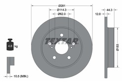 Bremžu disks TEXTAR 92301403 (pārdošanas vienība - 1 gab.)_0