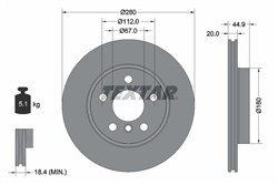 Bremžu disks TEXTAR 92305303 (pārdošanas vienība - 1 gab.)_0