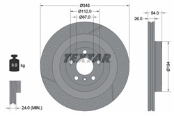 Bremžu disks TEXTAR 92307905 (pārdošanas vienība - 1 gab.)