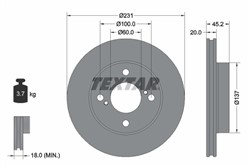 Bremžu diski TEXTAR 92309403