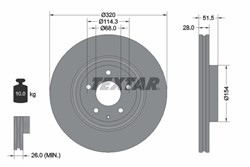 Гальмівний диск TEXTAR 92315203