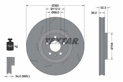 Bremžu disks TEXTAR 92334205 (pārdošanas vienība - 1 gab.)