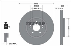Bremžu disks TEXTAR 92337103 (pārdošanas vienība - 1 gab.)_0