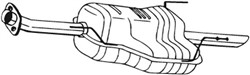 Rear Muffler BOS185-455