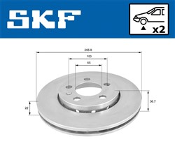 Brake disc VKBD 80003 V2_1