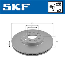 Brake disc VKBD 80005 V2_1