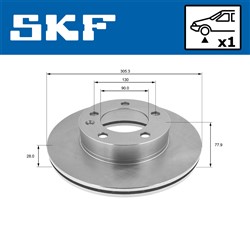Brake disc VKBD 80109 V1_1