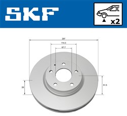 Brake disc VKBD 80147 V2_1