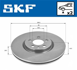 Brake disc VKBD 80208 V2_1