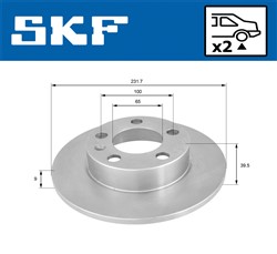 Brake disc VKBD 90023 S2_1