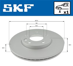 Brake disc VKBD 80040 V1_1