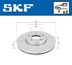 Brake disc VKBD 80140 V2_1