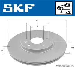 Brake disc VKBD 80222 V2_1