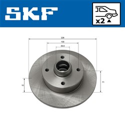Brake disc VKBD 90105 S2_1