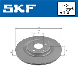 Brake disc VKBD 90243 V1_1