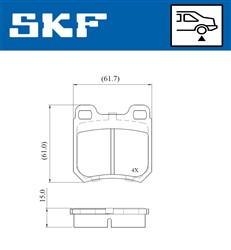 Brake Pad Set, disc brake VKBP 90736_1
