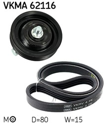 V-Ribbed Belt Set VKMA 62116_1