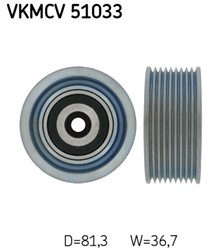Deflection/Guide Pulley, V-ribbed belt VKMCV 51033