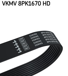 V-Ribbed Belt VKMV 8PK1670 HD_0