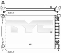 Variklio radiatorius TYC TYC 702-0014-R