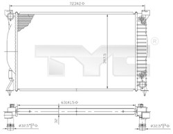 Engine radiator TYC 702-0022