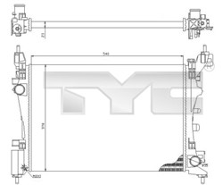 Variklio radiatorius TYC TYC 709-0018