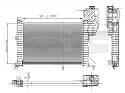 Engine radiator TYC 721-0003
