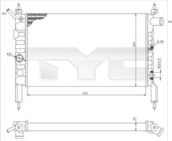 Variklio radiatorius TYC TYC 725-0018