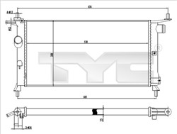 Variklio radiatorius TYC TYC 725-0020