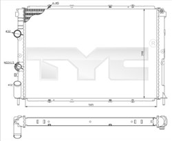 Variklio radiatorius TYC TYC 728-0025-R